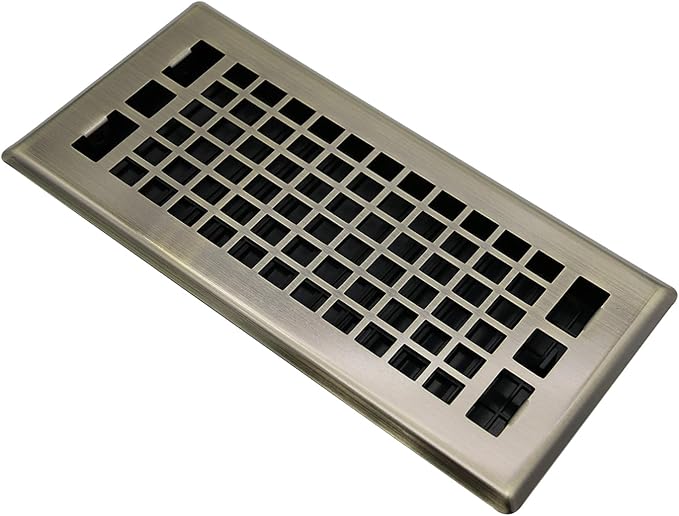 Floor Air Vent 4X10 Inch Heavy Duty Walkable Steel Floor Register Bronze Color Floor Vent Grilles Ease Adjust Decorative Floor Vent
