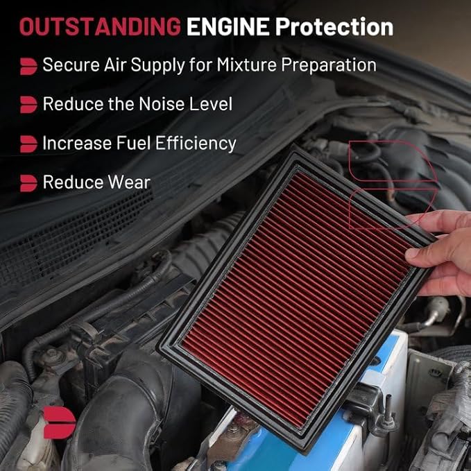 BDFHYK CA6900 Engine Air Filter Compatible with Nissan Rogue Sentra 300ZX Juke Tiida, Compatible with Infinit FX35 FX37 FX50 M56 Q50 Q60 Q70 Q70L QX70, Replace# ‎16546-17B00