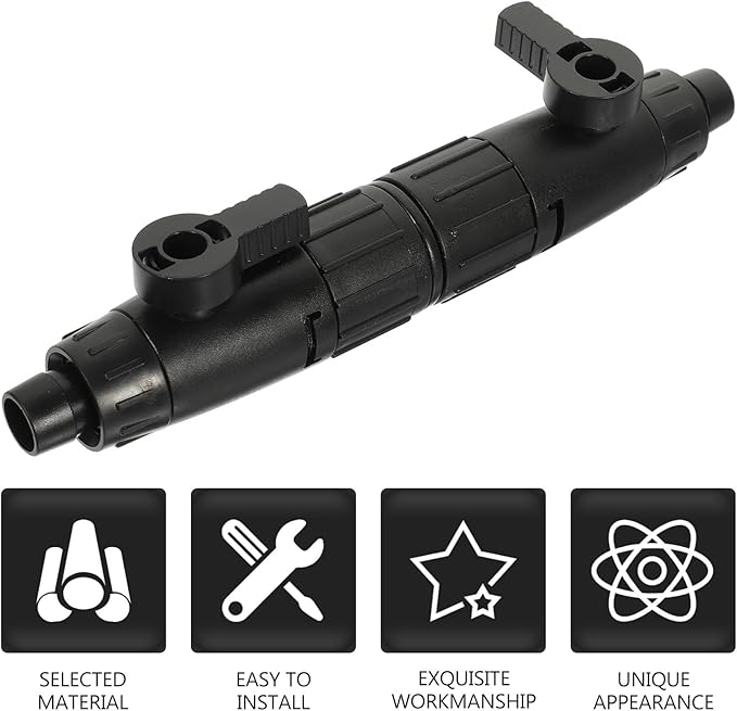 Hemoton Fish Tank Filter Water Flow Regulating Valves Plastic Hose Adapter Connector Aquarium Supply 3/8 Inch Quick Connect Switch for Aquatic Pets