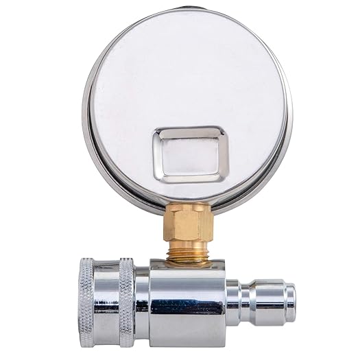 Pressure Washer Gauge, 6000 PSI, 3/8 Inch Quick Connect, Pressure Gauge for Power Washer