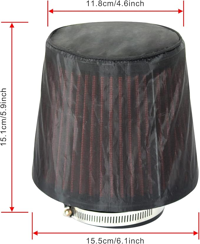 TOMALL Air Filter Wrap for Car Air Intake Filter Protective Cover Dustproof Waterproof Universal Accessories (Small)
