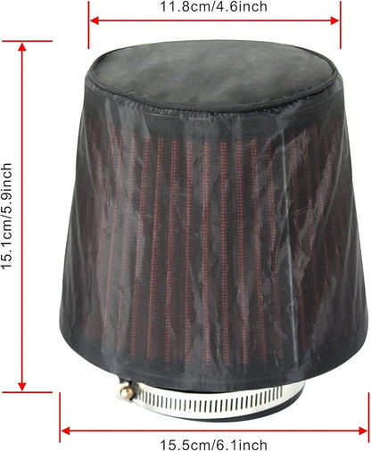 TOMALL Air Filter Wrap for Car Air Intake Filter Protective Cover Dustproof Waterproof Universal Accessories (Small)
