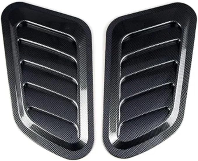 Car Air Flow Intake Hood Scoop Vent Bonnet Cover Decorate Car Accessories Compatible With BMW 2PCs Universal ABS(Carbon look)