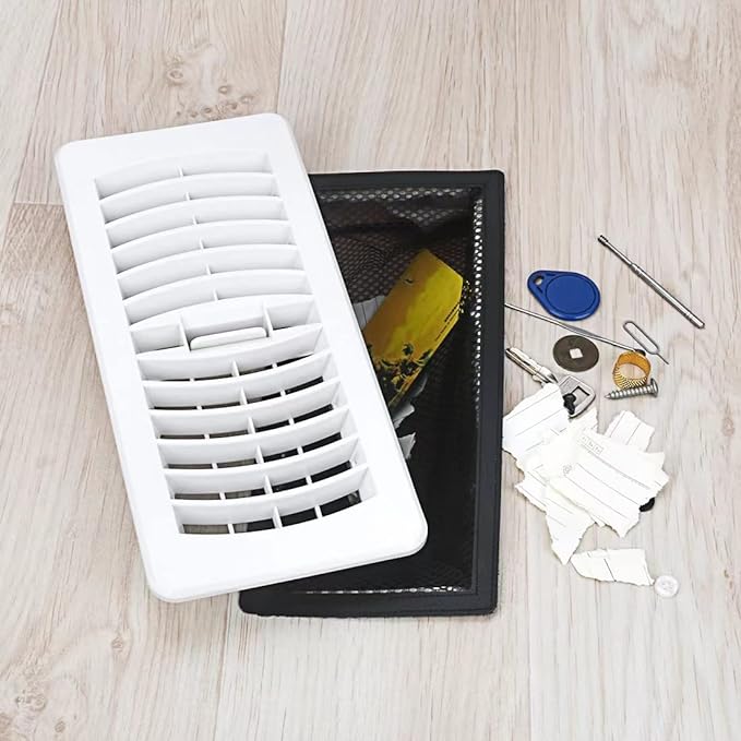 Floor Register Cover Trap, Floor Air Vent Cover Screen for Home Air Vent Filters 5-Pack Floor Vent Mesh Filters Net Trap… (4 x 10 Inch)