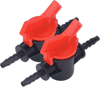 Regulator ABS Plastic Liquid Control Stop Valve for Domestic Water Pumps Solar Water Heaters Construction Sites 2PCS Straight Through Valve (4MM regulator)