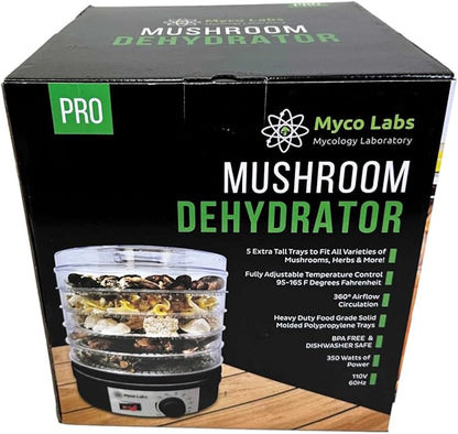 350 Watt Mushroom Dehydrator with Adjustable Temperature Control and Extra Tall Trays