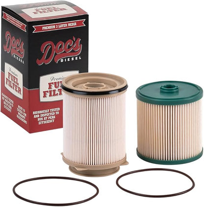 Doc's Diesel Fuel/Water Separator DGF430+DGF401 | Compatible with RAM 6.7L Cummins 2500, 3500, 4500, 5500 2019-2024 | Replaces 68157291AA, 68436631AA