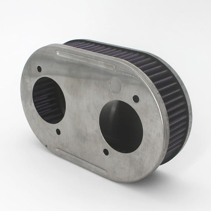 KIPA Air Filter assembly For arbuertor DCOE 40DCOE 45DCOE 48DCOE 40 45 45 mm Stainless Plate washable filter element 1 3/4" Tall With Mounting gasket hardware 56-1310 OEM # 99217.517 99217517