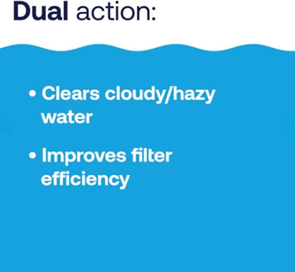 HTH 67212 Swimming Pool Care Clarifier Advanced - Crystal Clear Water in 24 Hours; Restores Clarity & Sparkle to Dull, Hazy or Cloudy Pool Water, Improves Filter Efficiency, Fast Acting