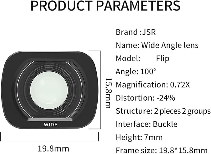 Compatible for DJI Flip - Lens Wide-Angle Filter Set (CPL, Night, ND32/64/128, 1/4 Black Mist, Waterproof)(B)