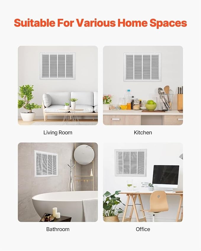 Decorative Return Air Grille Cover, Wall/Ceiling Vent Cover with Adjustable Design, Durables & Easy-to-Install for Home & Office, Cold Air Return Vent Cover(24x32in (61x81cm))