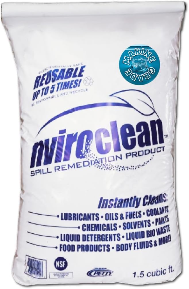 2-N-1 Water-Filtering | Super Absorbent & Encapsulant Spill Cleanup up to 216lbs, Commercial Poultry Bio-Waste, Spilled Liquids, Feed Moisture,Floor Maintenance & More, 1.5 Cu Ft Pack of 1
