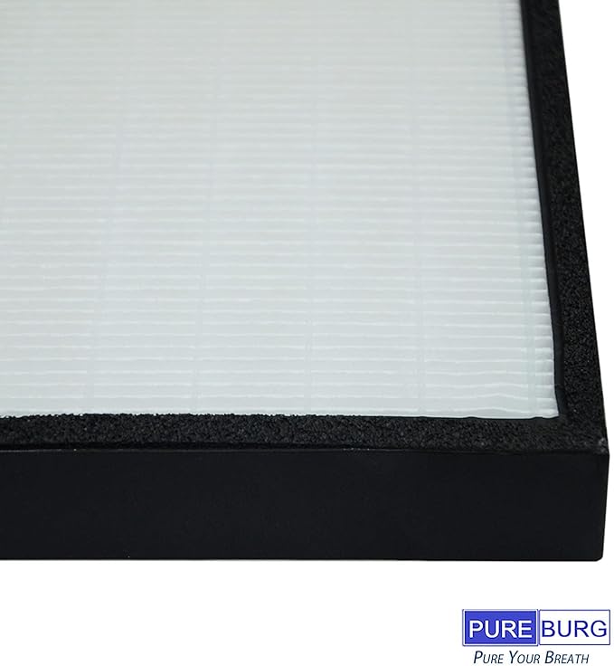 PUREBURG Replacement Filter Pack Compatible with RabbitAir BIOGS CLASSIC SPA-421A SPA-582A Air Purifier,H13 HEPA + Activated Carbon Filter Air Clean dust PM2.5 Odor