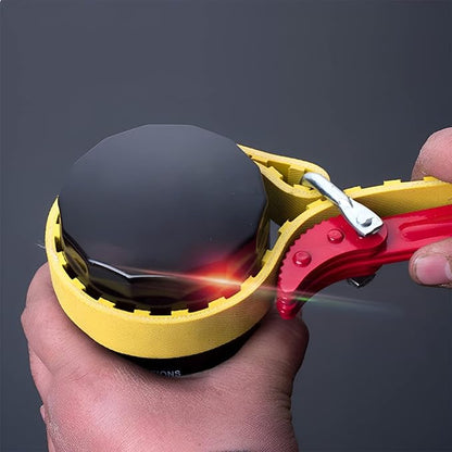 AUCELI Belt Type Oil Filter Wrench, Adjustable Strap and Steel Handle Removal Hand Tools Engine Box Motorcycle, Multi-Purpose Auto Car Repair Spanner, Extractor Tool for Oil Filter and Pipe