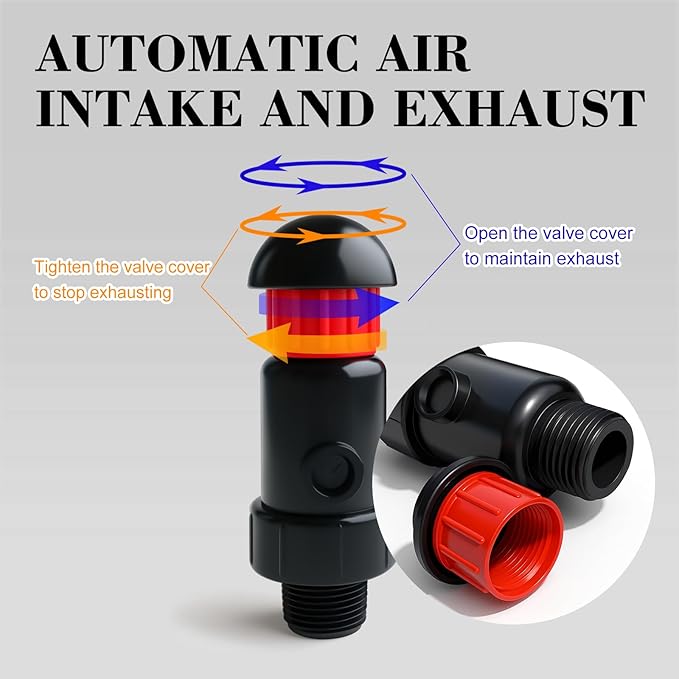 3/4 Inch Automatic Air Vent Valve | NPT Thread Connection | Continuous Venting for Water Tanks, Agricultural & Industrial Equipment for Drip Irrigation – Ideal for Agricultural and Irrigation Systems