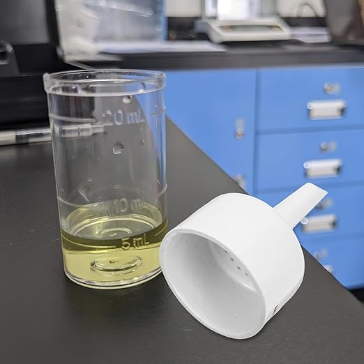 Veemoon 80Mm Ceramic Buchner Funnel Laboratory Filtration Filter Funnel with Stopper White Chemical Filter Paper for Student Experiments