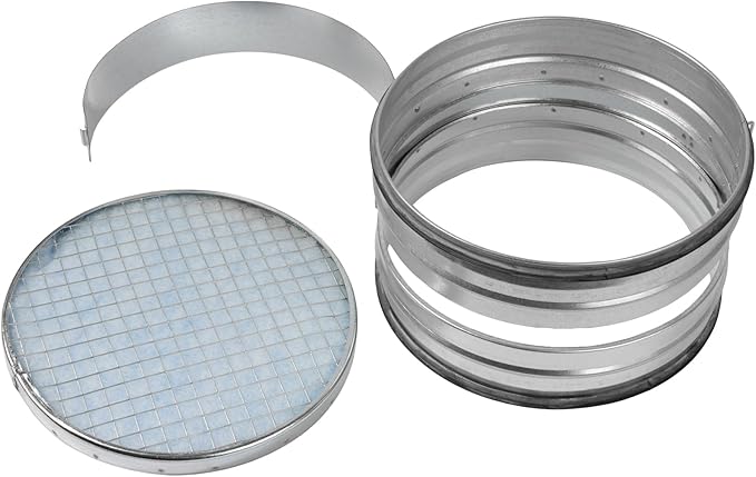 10" Inch Inline Round Duct Filter - G4 Class Filter with Mesh Screen - Dust Collection and Air Purification - Rigid or Flexible Vent Hose Filter