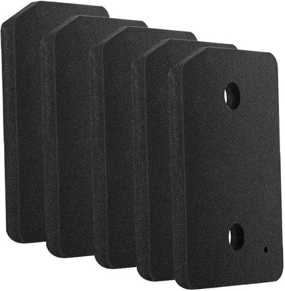 5 Pack Black Sponge Filter Mat For Replacement Foam Filters For Dust Control And Optimal Machine Performance