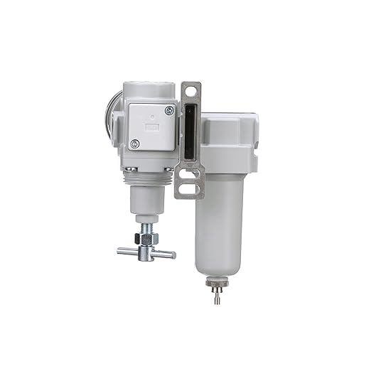 PneumaticPlus SAU220T-N02G-MEP Mini Compressed Air Filter Regulator Combo 1/4" NPT - T-Handle, Metal Bowl, Manual Drain, Bracket, Gauge