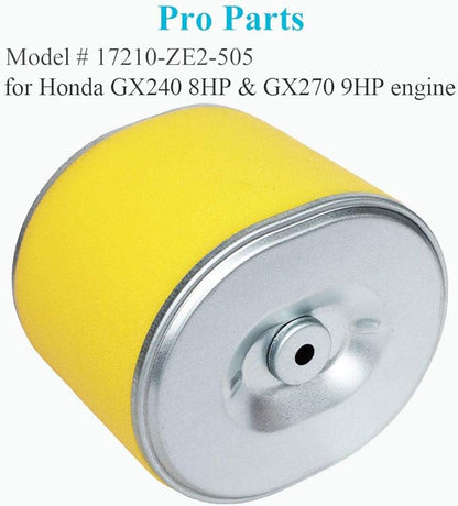 HOODELL 4 Pack GX270 Air Filter for Honda GX240 8HP GX 270 9HP Engine, Professional EG3500X 17210-ZE2-505 17210-ZE2-822 17210-ZE2-515 Air Filter