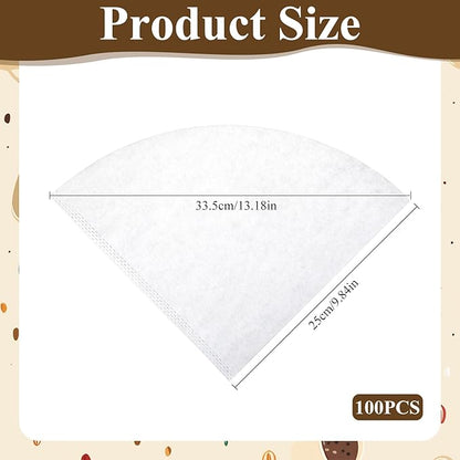 100 Pcs Fryer Oil Filter, 10 inch Non-Woven Cooking Oil Filters, Maple Syrup Filter Cones, Beeswax Filters, Deep Fryer Oils Cones for Home, Restaurants, Food Trucks, Kitchen, Cafe
