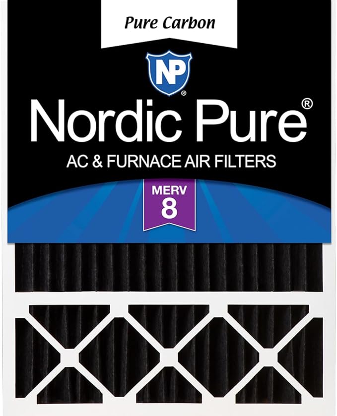 Nordic Pure 20x25x5 (Actual Size: 19 3/4 x 24 3/4 x 4 3/8) Lennox X6673 X6675 Replacement Odor Reduction Merv 8 Filter 1 PK