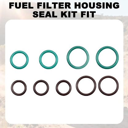 Fuel Filter Housing Seal Kit Fit for Ford Excursion F-250 F-350 F-450 F-550 Super Duty 2003-2007 Replace 904-535
