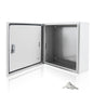Electrical Box 16 x 16 x 6 Inch Indoor Outdoor Electrical Enclosure Box Steel Junction Box Wall Mounted Universal Electrical Project Box with Safety Locks and Mounting Plates
