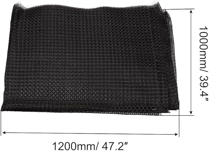 PATIKIL 47" x 39" Air Conditioner Air Filter Material, Plastic Dustproof Filtering Screen with Filtration Film for Air Conditioning, Black