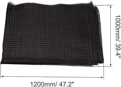 PATIKIL 47" x 39" Air Conditioner Air Filter Material, Plastic Dustproof Filtering Screen with Filtration Film for Air Conditioning, Black