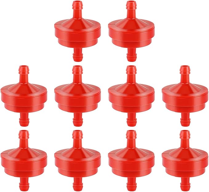 AUTOKAY Lawn Mower 1/4" Inline Gas Fuel Filter Compatible with 298090 298090S Toro 42-5240 56-6360 John Deere AM107314 LG298090 LG298090S PT4265 Pack of 10