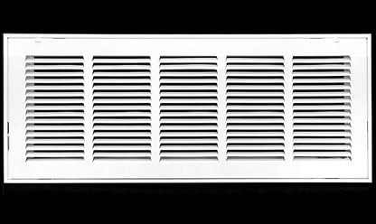 HVAC Premium 26 x 8 Duct Opening Steel Return Air Filter Grille, for 1-inch Filter, Removable Door, Flat Stamped HVAC Vent Cover Grille, Outer Dimensions 28.5 x 10.5