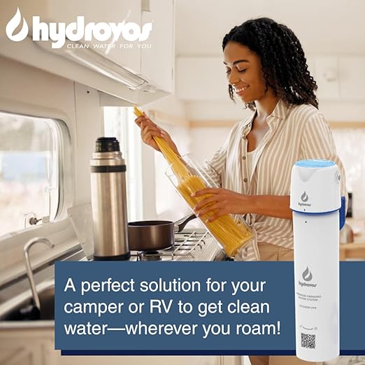 Hydrovos DWSP Premium Microplastic Water Filter, NSF 401/53/42 Under Sink Drinking Water Filtration System, Direct Connect Kitchen/Bathroom Sink, Reduces PFOA, PFOS, Lead, Cysts, Asbestos, Chlorine