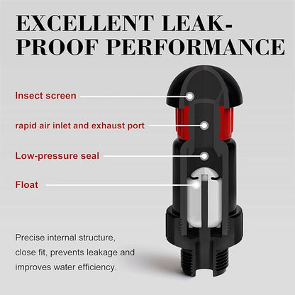 3/4 Inch Automatic Air Vent Valve | NPT Thread Connection | Continuous Venting for Water Tanks, Agricultural & Industrial Equipment for Drip Irrigation – Ideal for Agricultural and Irrigation Systems