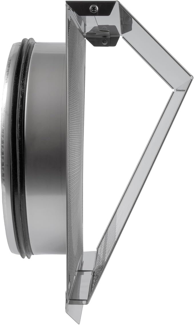 Vent Systems 10" Inch Air Supply Vent Cover with Rubber Gasket - Stainless Steel - Robust Weatherproof Outdoor Air Intake Box - Duct or Surface Mounting - Rain and Snow Protection
