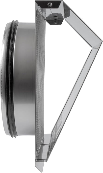 Vent Systems 10" Inch Air Supply Vent Cover with Rubber Gasket - Stainless Steel - Robust Weatherproof Outdoor Air Intake Box - Duct or Surface Mounting - Rain and Snow Protection