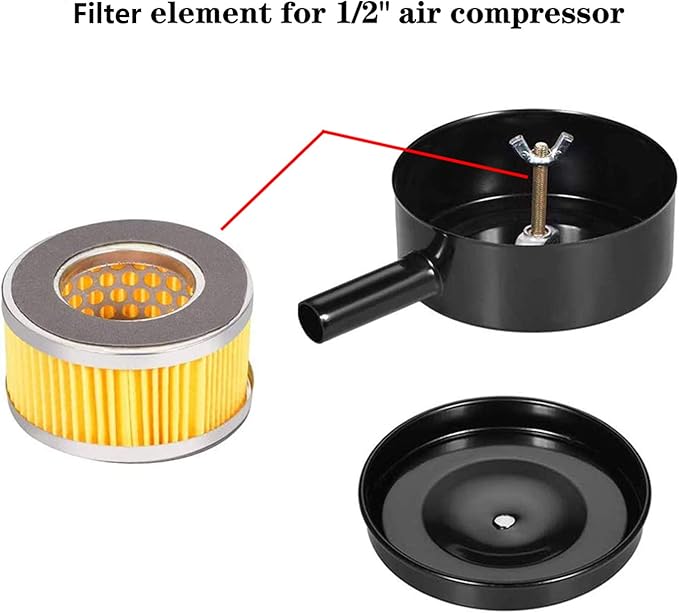 Air Compressor Intake Paper Filter Elements, 4 PCS Replacement Compressor Air Filter Element (Type 1)