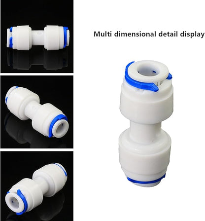 Water purifier adapter, 1/4 "FPT x 1/4" pipe quick connector, outer diameter 1/4 inch quick push plastic pipe connector, suitable for reverse osmosis filtration RODI system 5PC