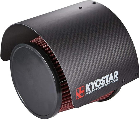 Kyostar Universal 100% Real Carbon fiber Air Filter Heat Shield Cover Burning Air Intake Filter Cover for 2.5-3.5" Cone Filter