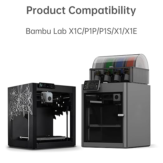 2Pcs 3D Printer Activated Carbon Air Filter Cartridge Fit for Bambu Lab X1C/P1P/P1S/X1/X1E, Air Purifier Filter Replacement Easy to Install 3D Printer Accessories
