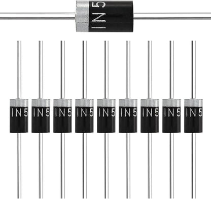 (Pack of 50 Pieces) Chanzon 1N5408 Rectifier Diode 3A 1000V DO-201AD (DO-27) Axial 5408 IN5408 3 Amp 1000 Volt Electronic Silicon Diodes