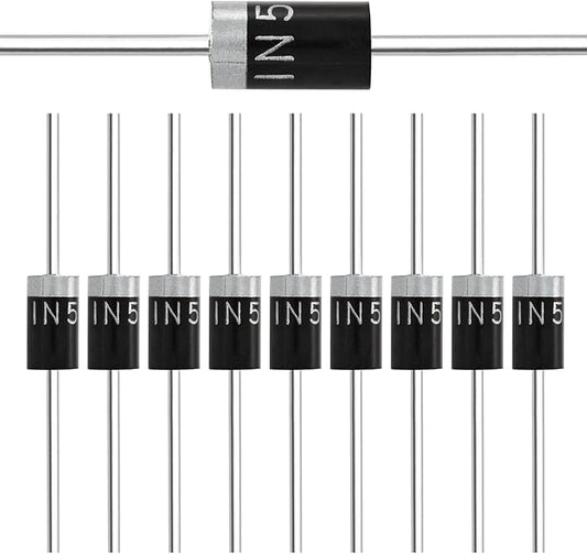 (Pack of 50 Pieces) Chanzon 1N5408 Rectifier Diode 3A 1000V DO-201AD (DO-27) Axial 5408 IN5408 3 Amp 1000 Volt Electronic Silicon Diodes