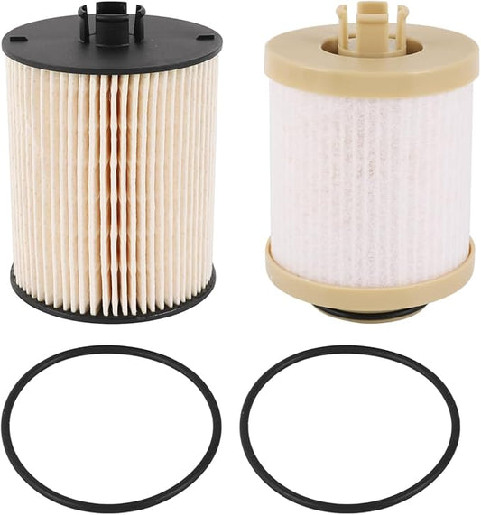 CARMOCAR FD4617 Diesel Fuel Filter replacement for 2008 2009 2010 Ford 6.4L F250 F350 F450 F550 Super Duty includes lower lifter pump and upper fuel bowl filter FD-4617 3C346731AA 3C346731AB