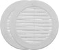 Vent Systems 4" Inch (Opening Dimensions) - Pack of 2 - White Soffit Vent Cover - Plastic Round Air Vent Grille - Built-in Mesh Screen - HVAC Register Louver for Bathroom, Home, Kitchen
