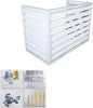 Aluminum Outdoor Condenser Protective Cover, freestanding Enclosure to Cover Garbage Or Ac Units, beautiful and durable appearance, suitable for gardens, balconies, walls, courtyards ( Color : THREE-W