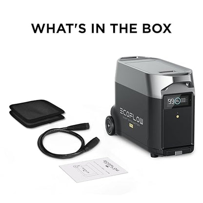 EF ECOFLOW DELTA Pro Extra Battery 3600Wh, 2.7H to Full Charge, Battery Backup for Home Use, Blackout, Camping, RV