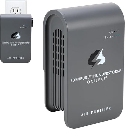 EdenPURE Thunderstorm III Air Purifier – Small Plug-In Ozone Generator & Ionizer – Eliminates Odors, Pet Smells, Smoke, Mold – Filter-Free Portable Cleaner for Home, Travel, Car, Office Use