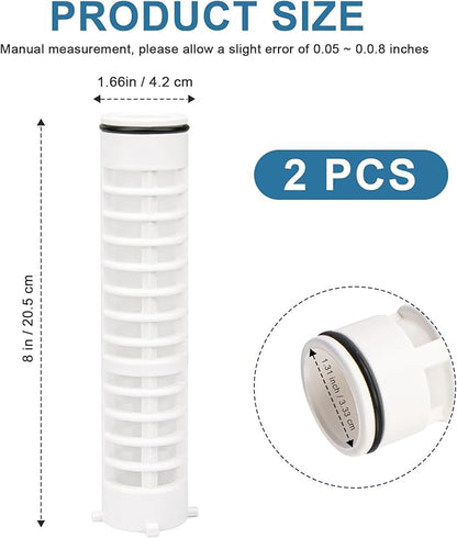 Replacement 1-1/2" 100 Mesh Spin Down Filter Screen FS1-1/2-Re for Rusco & Vu-Flow Filtration System, FS1 1/2-100 Water Filter Element Effectively Filters Sand and Silt, Well Pump Filter Screen-2 PACK