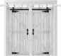 Farmhouse Wood Grain Living Room Curtains 84 Inch Length, Window Curtains Tab Top, Vintage Country Barn Gate Grey Light Filtering Window Treatments Drapes 42"x84" 2 Panel