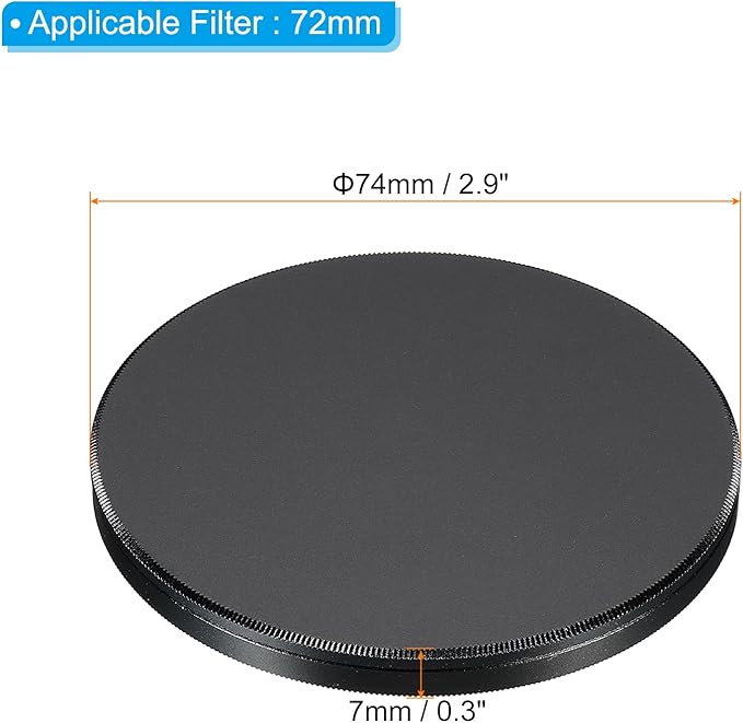 PATIKIL 72mm Lens Cap, Camera Lens Cap Cover Universal Lens Filter Stack Cap Front Metal Protective Case Cover with Cleaning Cloth for Photography Camera Filter